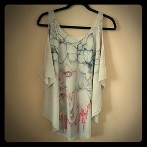 Camilla d'Errico top by Gold Bubble in white